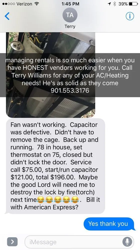 Slide of Terry Williams Heating and Air