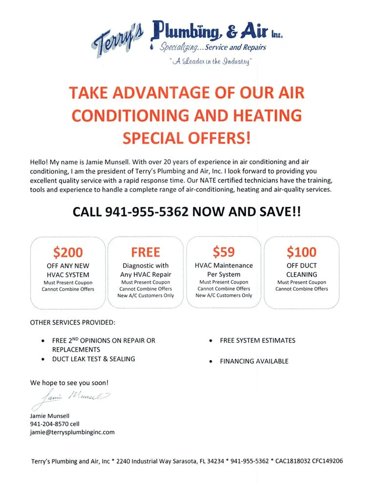 Slide of Terry's Plumbing Air & Energy