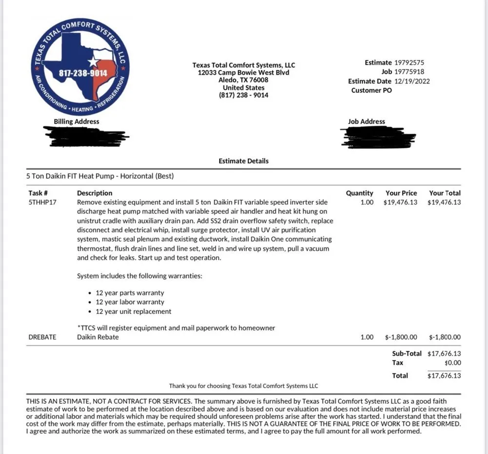 Slide of Texas Total Comfort Systems