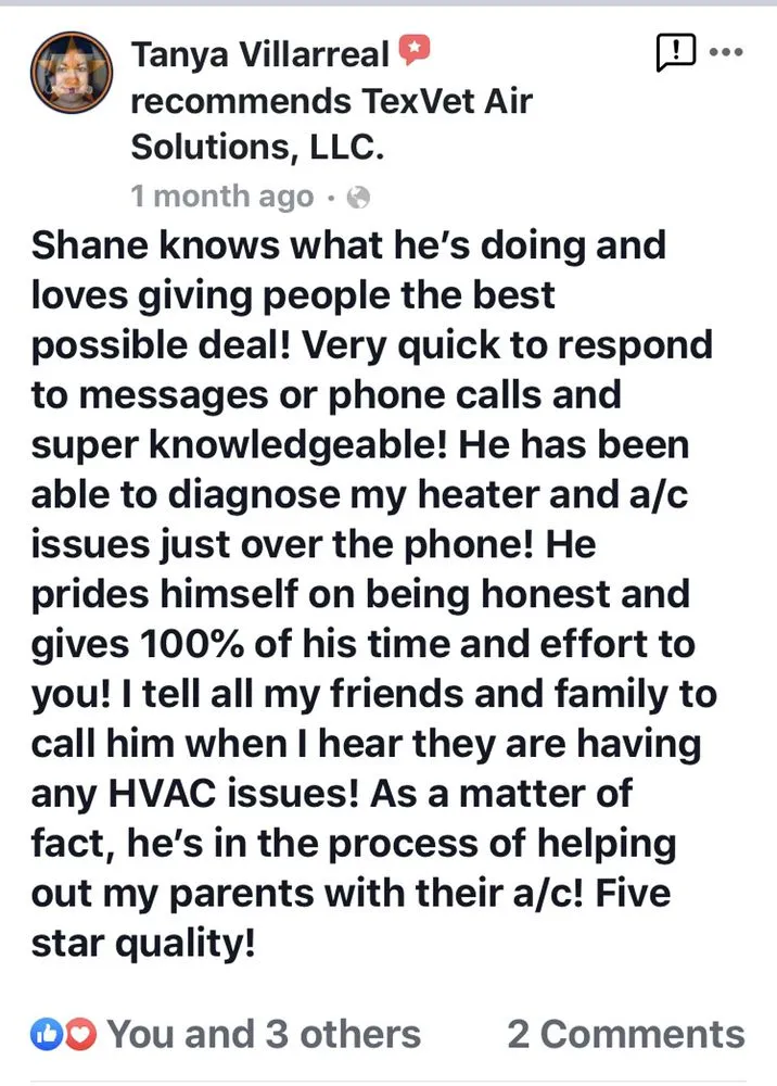 Slide of TexVet Air Solutions