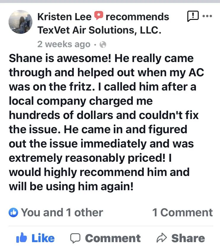 Slide of TexVet Air Solutions