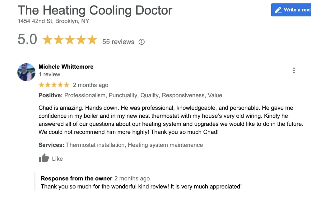 Slide of The Heating Cooling Doctor