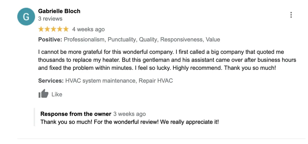 Slide of The Heating Cooling Doctor