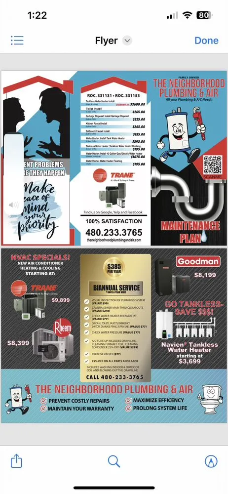 Slide of The Neighborhood Plumbing and Air