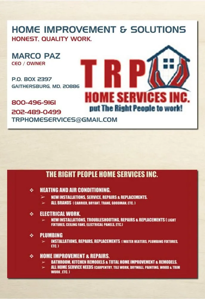 Slide of The Right People Home Services