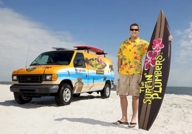 Slide of The Surfin’ Plumbers, Heating & Cooling