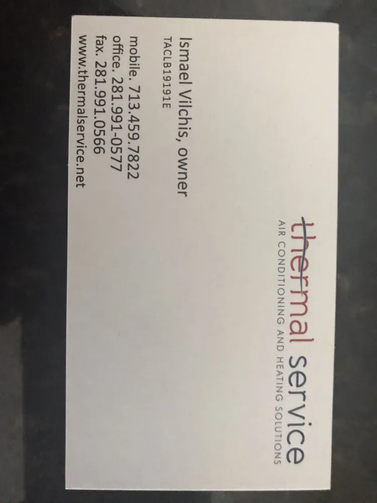 Slide of Thermal Service Air Conditioning & Heating