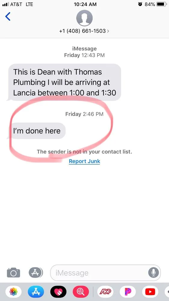 Slide of Thomas Plumbing & Heating