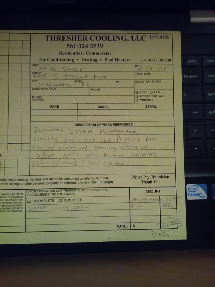 Slide of Thresher Cooling