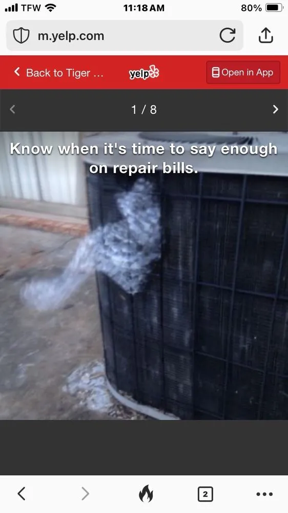 Slide of Tiger Paw HVAC