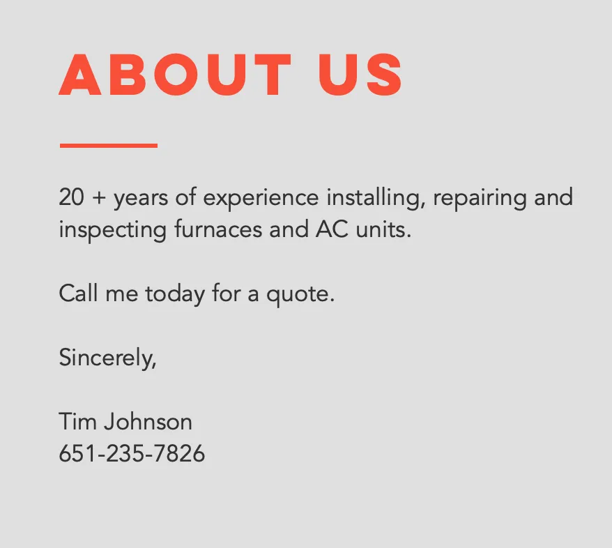 Slide of Tim Johnson Heating and Air Conditioning