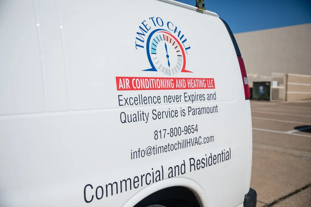 Slide of Time to Chill Air Conditioning and Heating