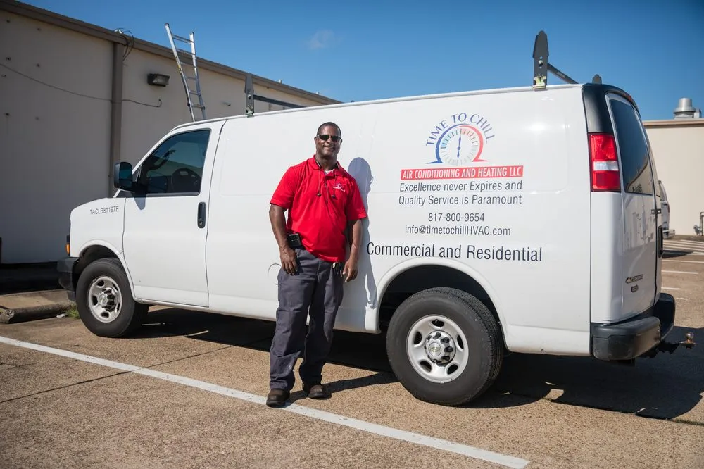 Slide of Time to Chill Air Conditioning and Heating