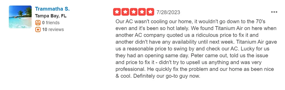 Top-rated air conditioning service in St. Petersburg, FL - Titanium Air