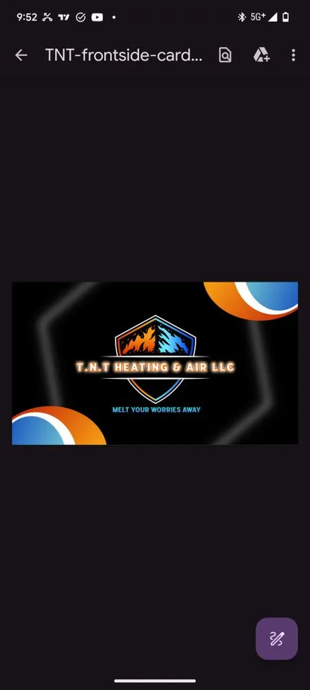 Slide of TNT Heating and Air