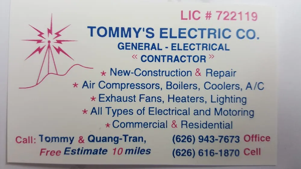 Slide of Tommy's Electric Company