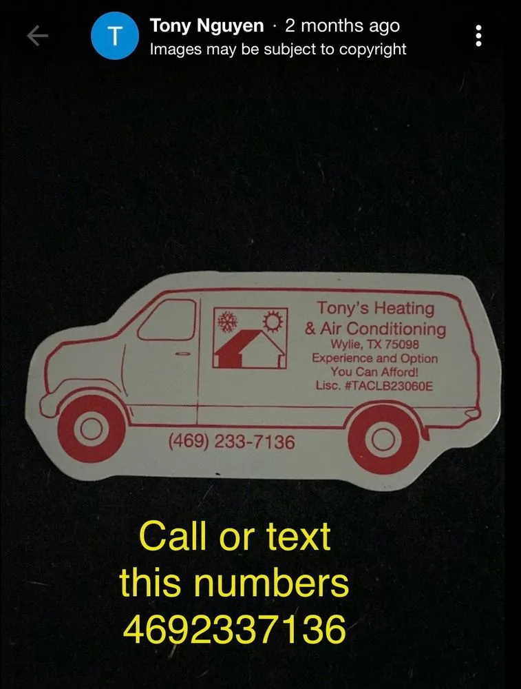 Slide of Tony's Air Conditioning & Heating