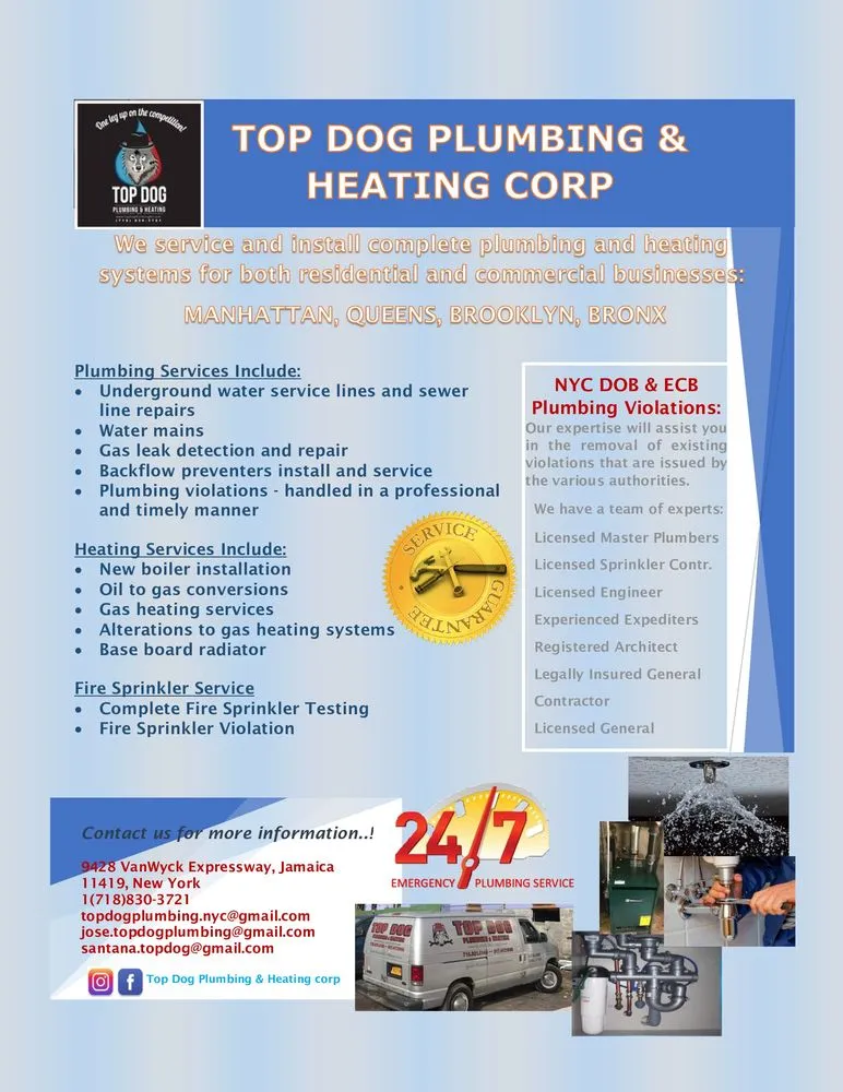 Slide of Top Dog Plumbing & Heating