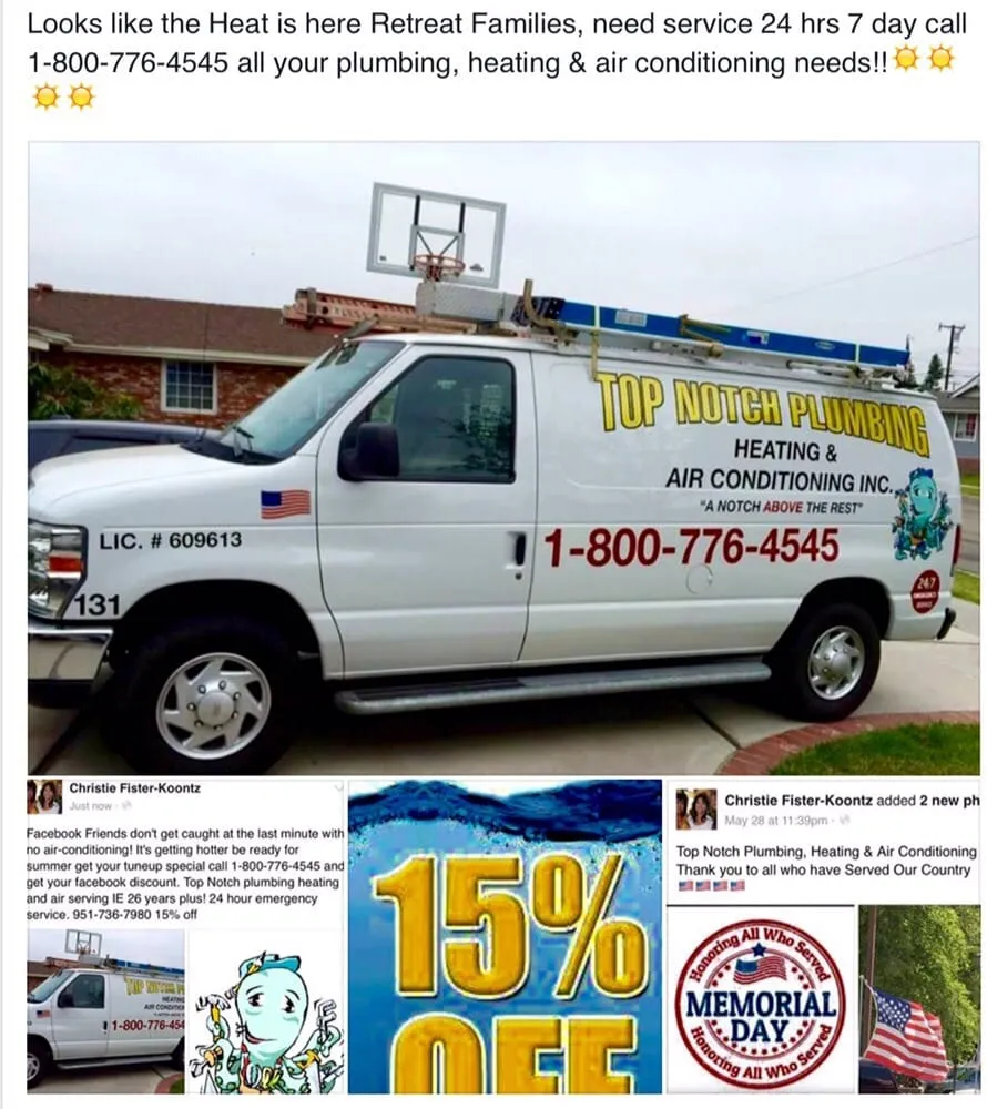 Slide of Top Notch Plumbing Heating & Air Conditioning - Corona