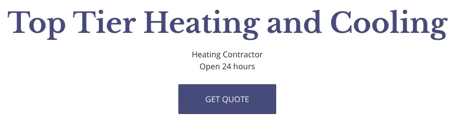 Slide of Top Tier Heating and Cooling