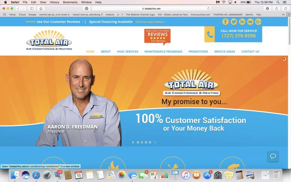 Top-rated air conditioning tune-up experts serving St Petersburg, FL - Total Air