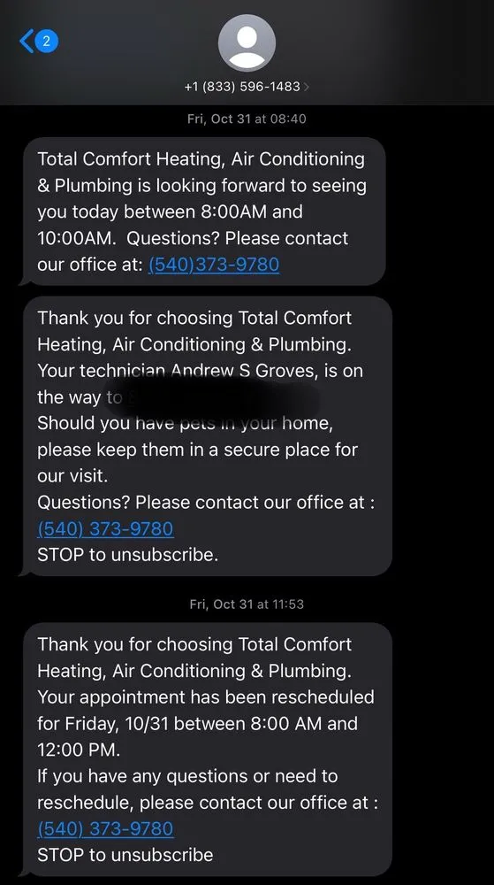 Slide of Total Comfort Heating, Air Conditioning & Plumbing