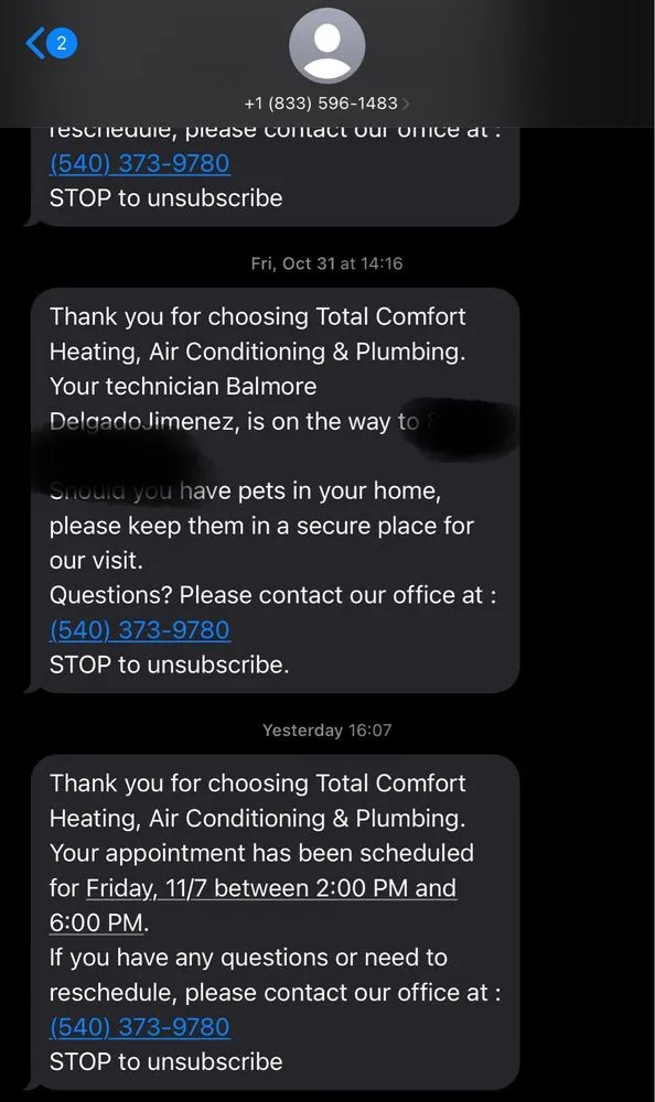 Slide of Total Comfort Heating, Air Conditioning & Plumbing