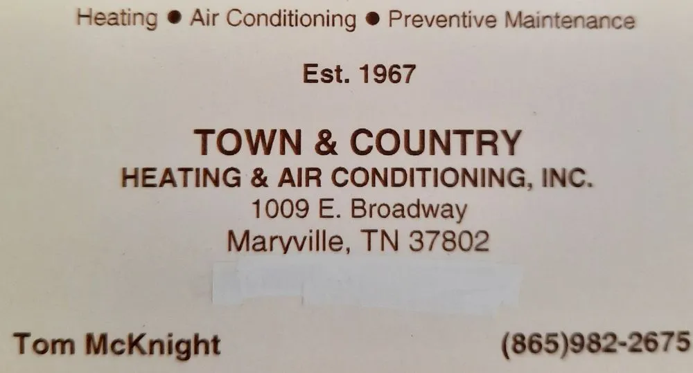 Slide of Town & Country Heating & AC
