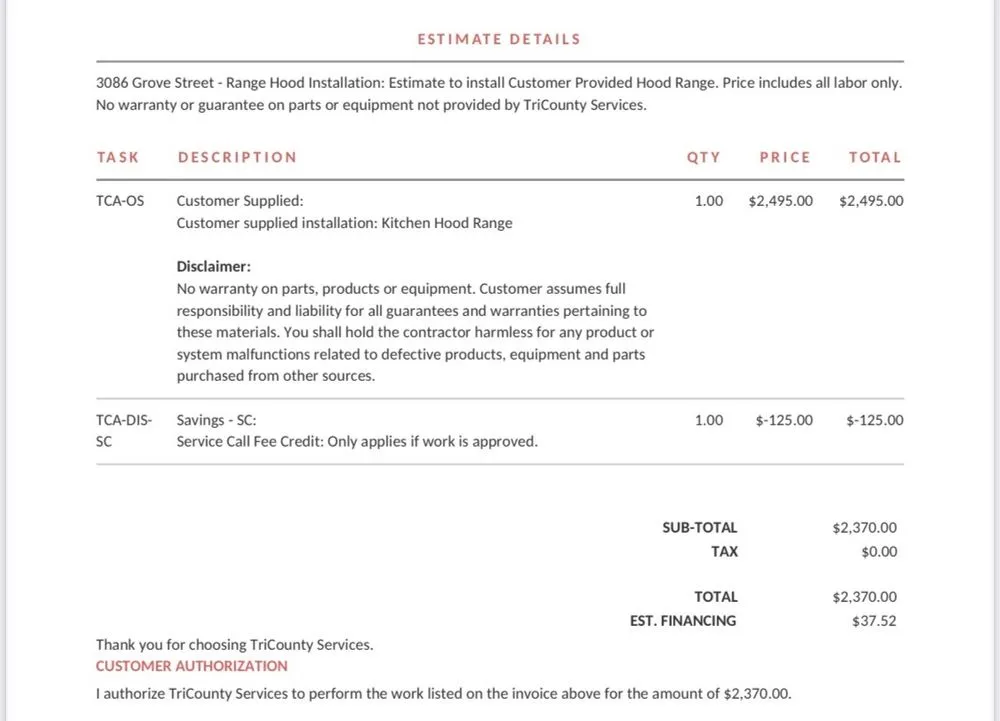 Slide of TriCounty Services