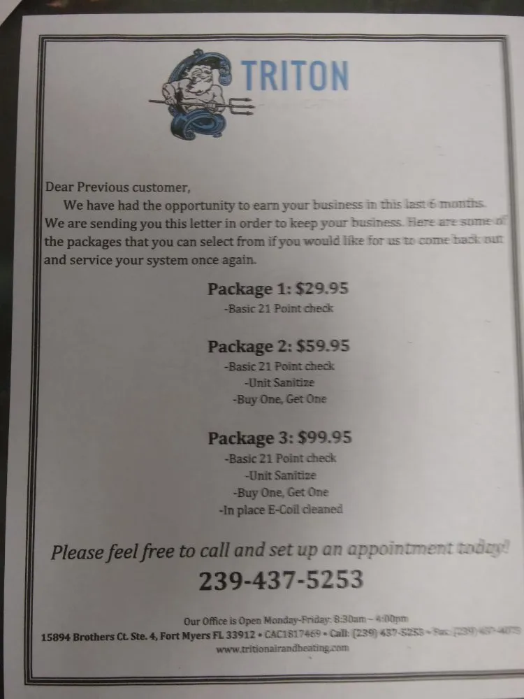 Slide of Triton Air & Heat Group