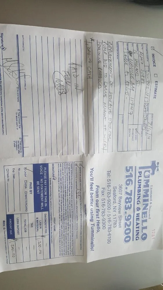 Slide of Tumminello Plumbing and Heating