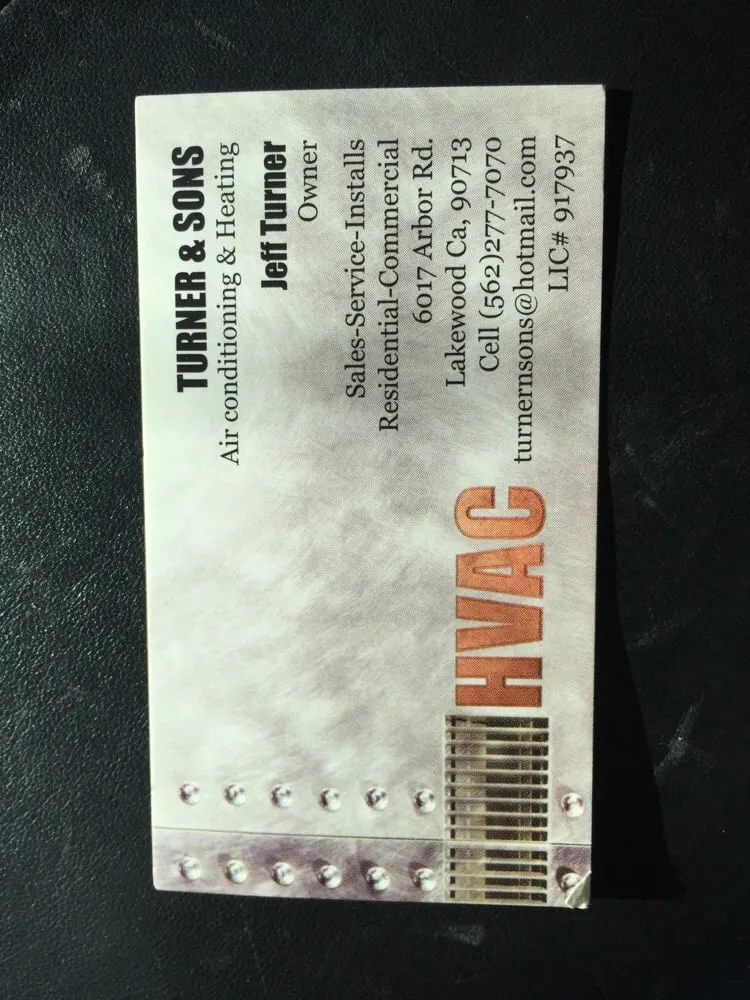 Slide of Turner and Sons Air Conditioning & Heating