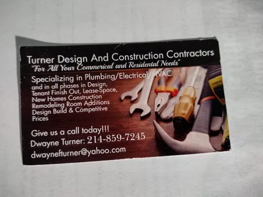 Turner Design And Construction Contractors Logo