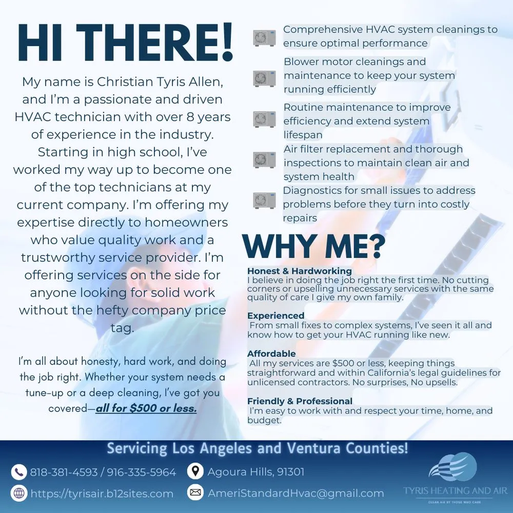 Slide of Tyris Heating & Air