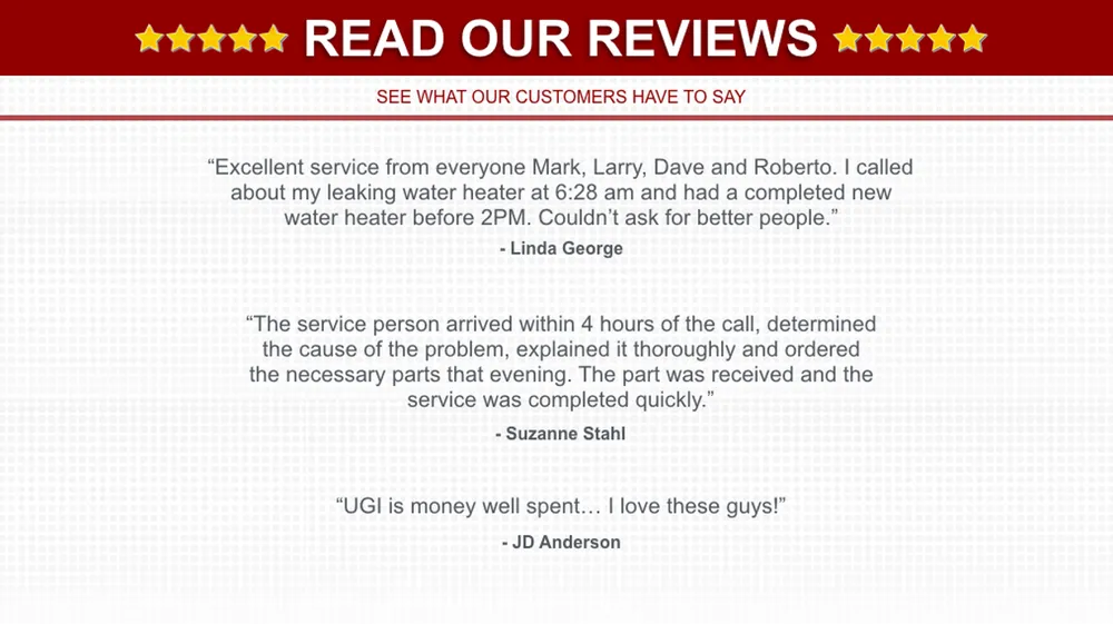 Slide of UGI Heating Cooling & Plumbing