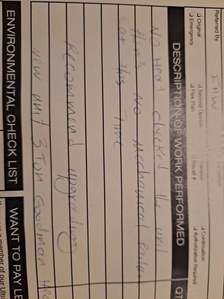 Slide of ULTRA Heating, Cooling and Refrigeration