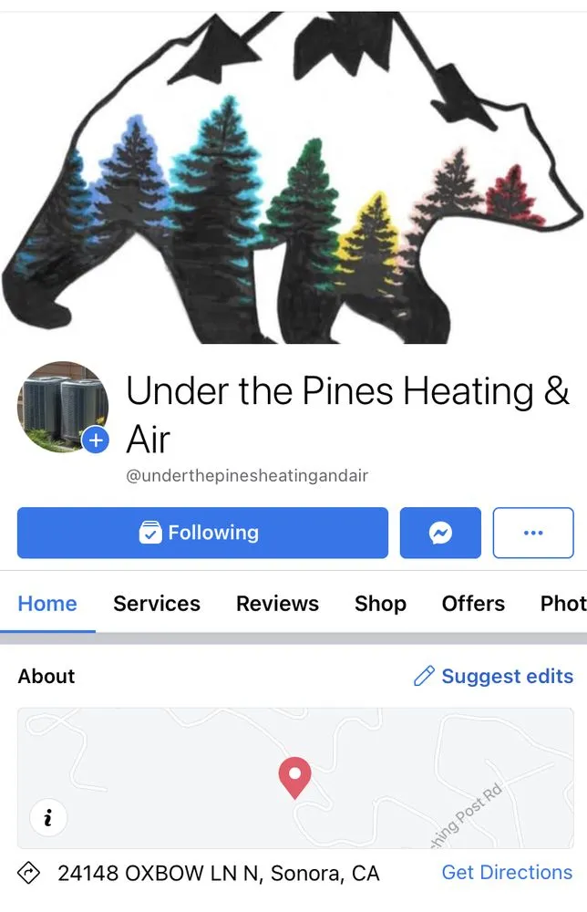 Slide of Under the Pines Heating & Air