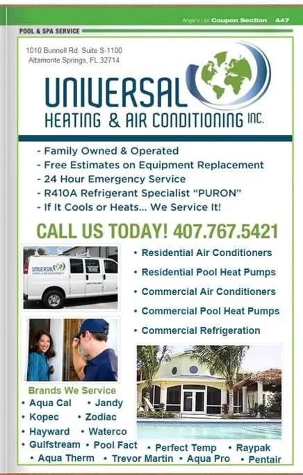 Slide of Universal Heating & Air Conditioning