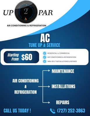 UP 2 Par Air Conditioning & Refrigeration Logo