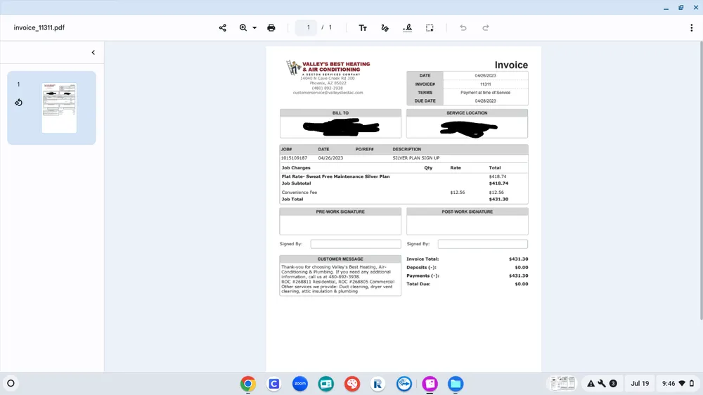 Slide of Valley's Best Heating and Air Conditioning