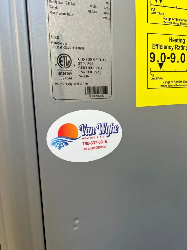 Slide of Van Wyhe Heating and AC