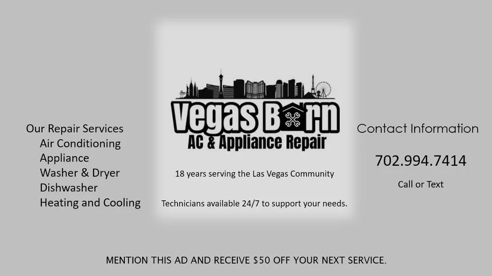 Slide of Vegas Born AC & Appliance Repair