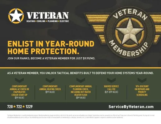 Veteran Heating Cooling Plumbing & Electric Logo