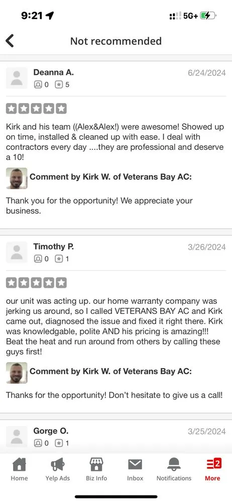 Slide of Veterans Bay AC