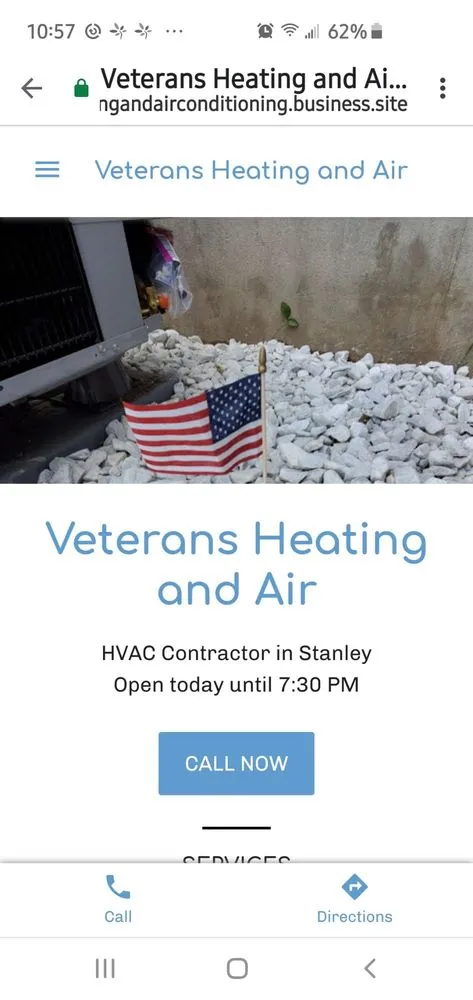 Slide of Veterans Heating and Air