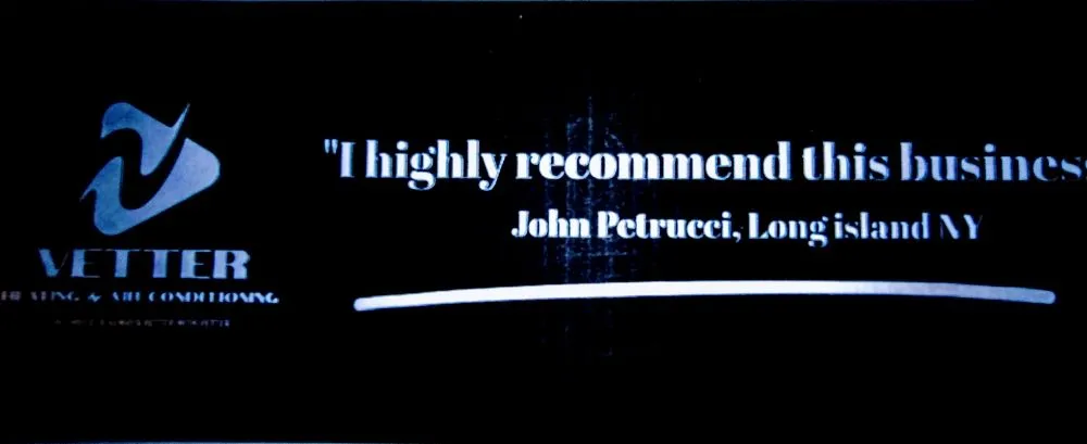 Slide of Vetter heating and air conditioning