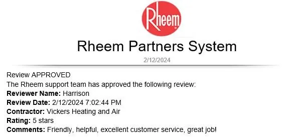 Slide of Vickers Heating & Air Conditioning