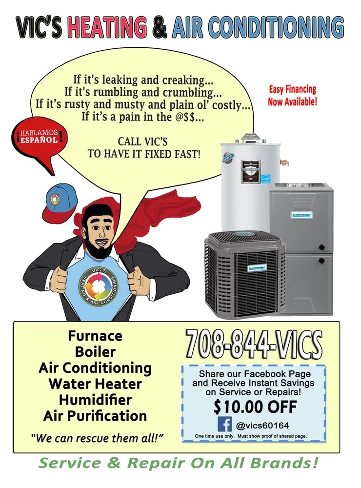 Slide of Vic's Heating and Air Conditioning