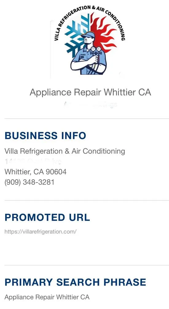 Slide of Villa Refrigeration