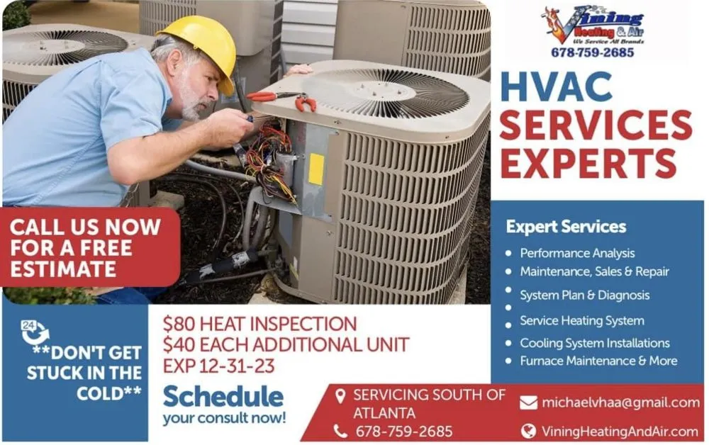 Slide of Vining Heating & Air